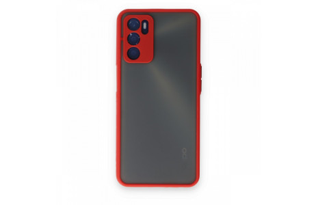 Newface Oppo A16 Kılıf Montreal Silikon Kapak - Kırmızı