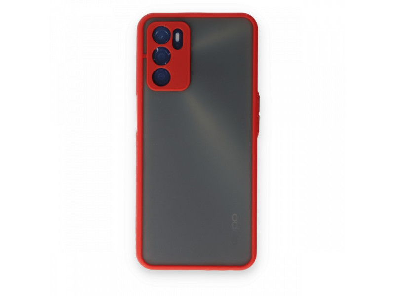 Newface Oppo A16 Kılıf Montreal Silikon Kapak - Kırmızı