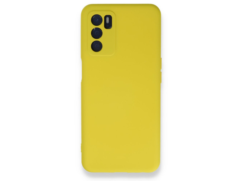Newface Oppo A16 Kılıf Nano içi Kadife Silikon - Sarı