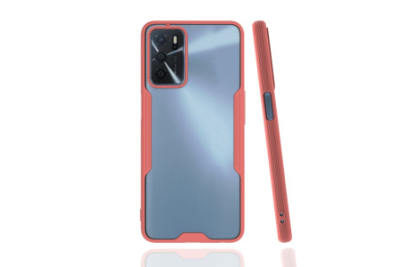 Newface Oppo A16 Kılıf Platin Silikon - Pembe