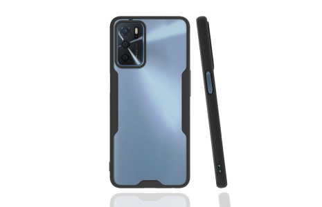 Newface Oppo A16 Kılıf Platin Silikon - Siyah