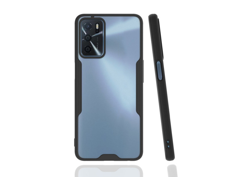 Newface Oppo A16 Kılıf Platin Silikon - Siyah