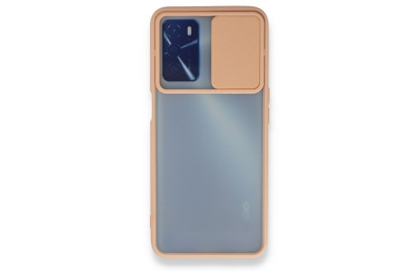 Newface Oppo A55 Kılıf Palm Buzlu Kamera Sürgülü Silikon - Pembe