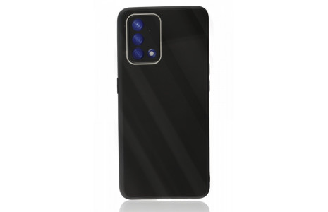 Newface Oppo A74 4G Kılıf Glass Kapak - Siyah