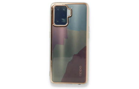 Newface Oppo Reno 5 Lite Kılıf Çiçekli Silikon - Buz Mavi