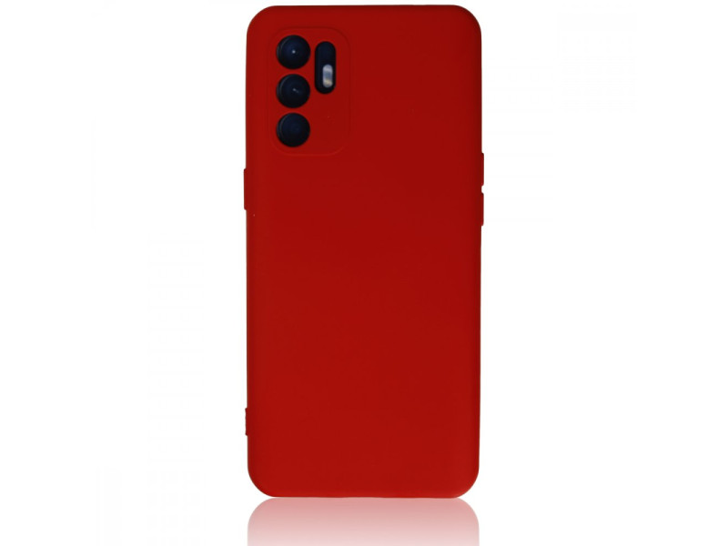 Newface Oppo Reno 6 Kılıf Nano içi Kadife Silikon - Kırmızı