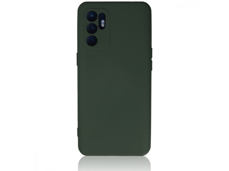 Newface Oppo Reno 6 Kılıf Nano içi Kadife Silikon - Koyu Yeşil