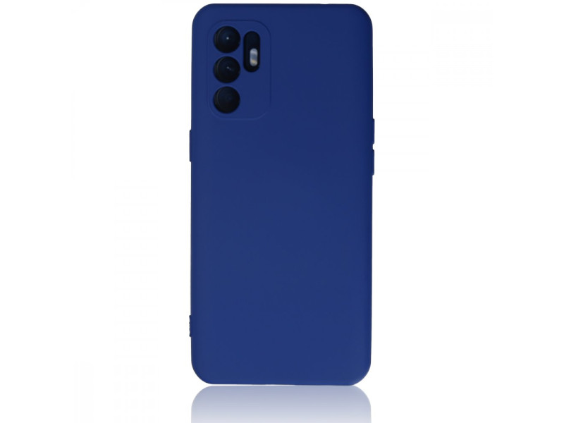 Newface Oppo Reno 6 Kılıf Nano içi Kadife Silikon - Mavi