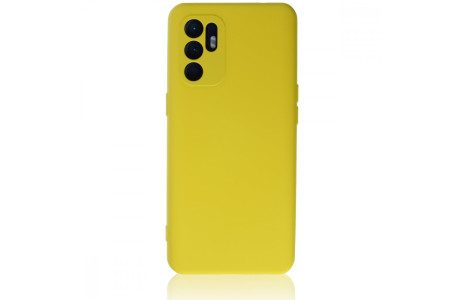 Newface Oppo Reno 6 Kılıf Nano içi Kadife Silikon - Sarı