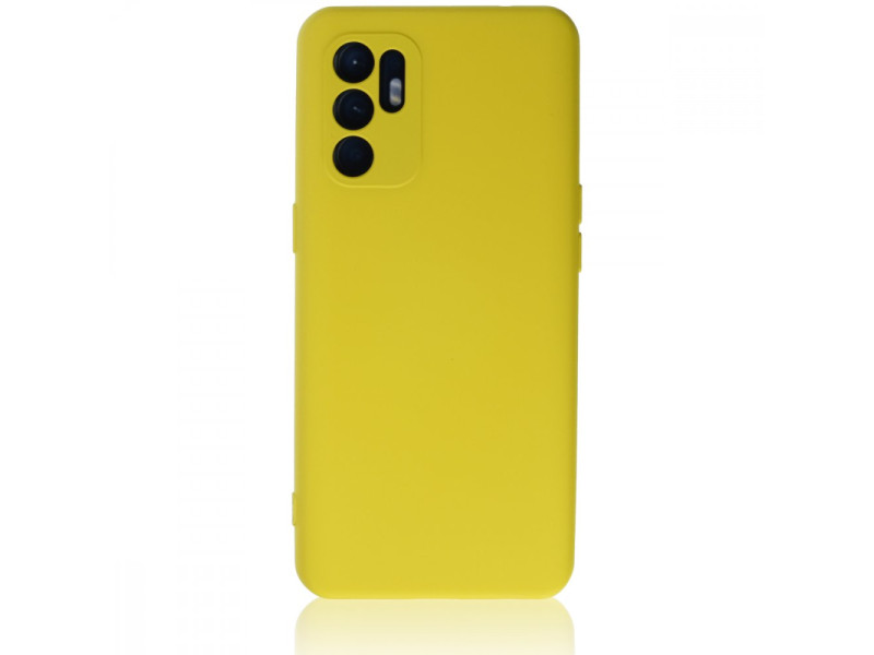 Newface Oppo Reno 6 Kılıf Nano içi Kadife Silikon - Sarı