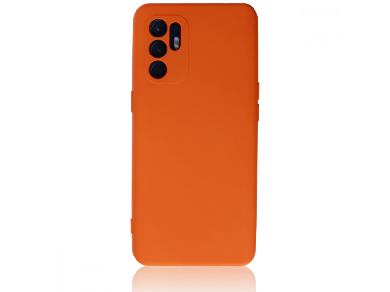 Newface Oppo Reno 6 Kılıf Nano içi Kadife Silikon - Turuncu