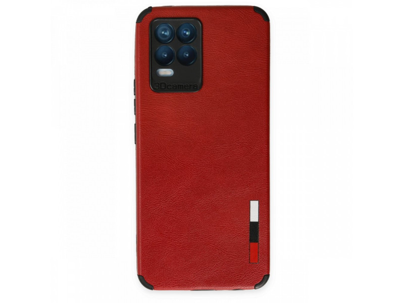 Newface Realme 8 Kılıf Loop Deri Silikon - Kırmızı