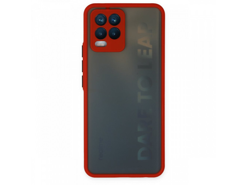 Newface Realme 8 Kılıf Montreal Silikon Kapak - Kırmızı