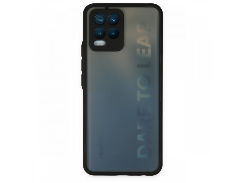 Newface Realme 8 Kılıf Montreal Silikon Kapak - Siyah