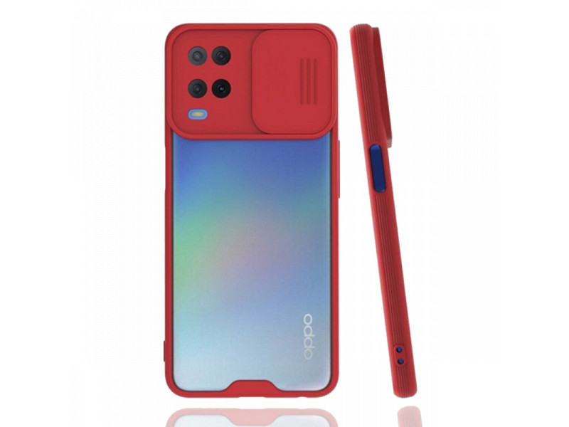 Newface Realme 8 Kılıf Platin Kamera Koruma Silikon - Kırmızı