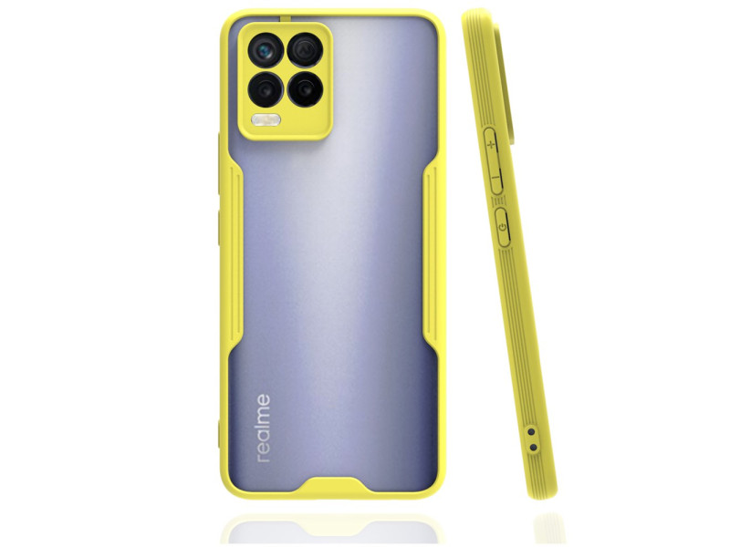 Newface Realme 8 Kılıf Platin Silikon - Sarı