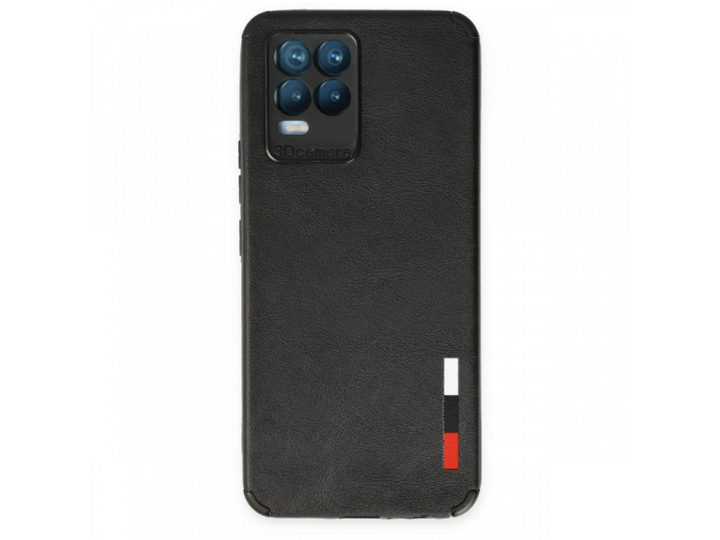 Newface Realme 8 Pro Kılıf Loop Deri Silikon - Siyah