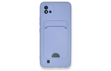 Newface Realme C11 2021 Kılıf Kelvin Kartvizitli Silikon - Lila