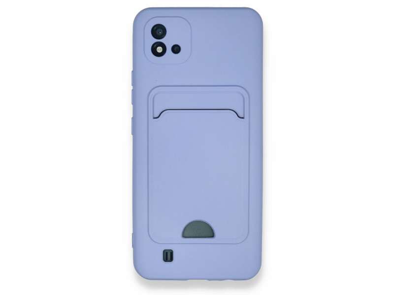 Newface Realme C11 2021 Kılıf Kelvin Kartvizitli Silikon - Lila