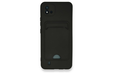 Newface Realme C11 2021 Kılıf Kelvin Kartvizitli Silikon - Siyah