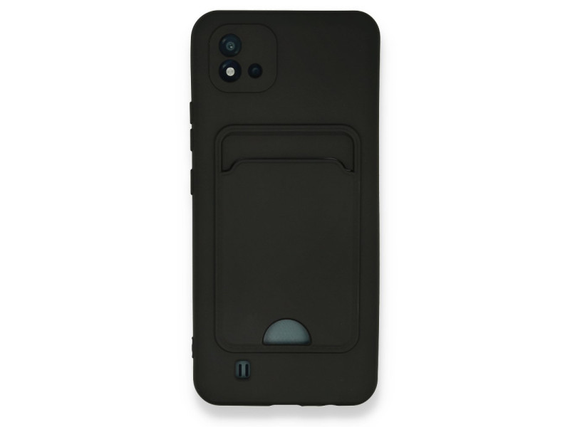 Newface Realme C11 2021 Kılıf Kelvin Kartvizitli Silikon - Siyah