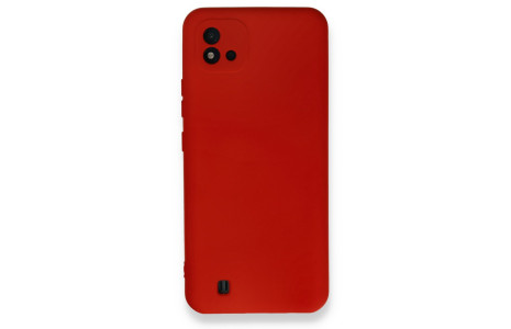 Newface Realme C11 2021 Kılıf Nano içi Kadife Silikon - Kırmızı