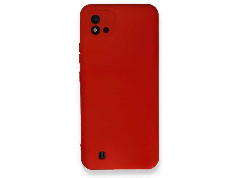 Newface Realme C11 2021 Kılıf Nano içi Kadife Silikon - Kırmızı
