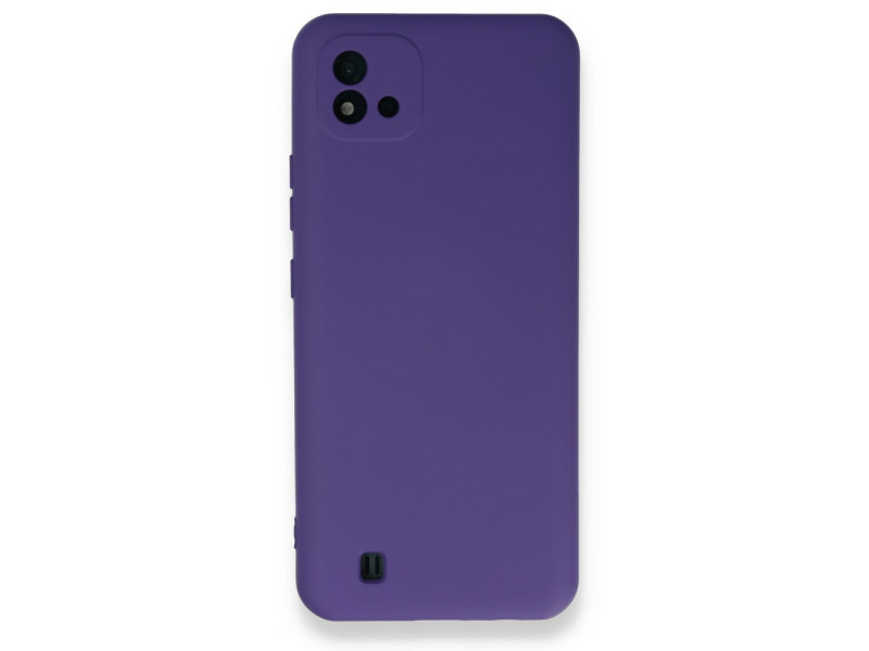 Newface Realme C11 2021 Kılıf Nano içi Kadife Silikon - Mor