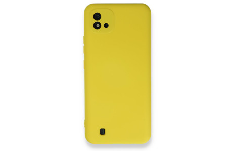 Newface Realme C11 2021 Kılıf Nano içi Kadife Silikon - Sarı