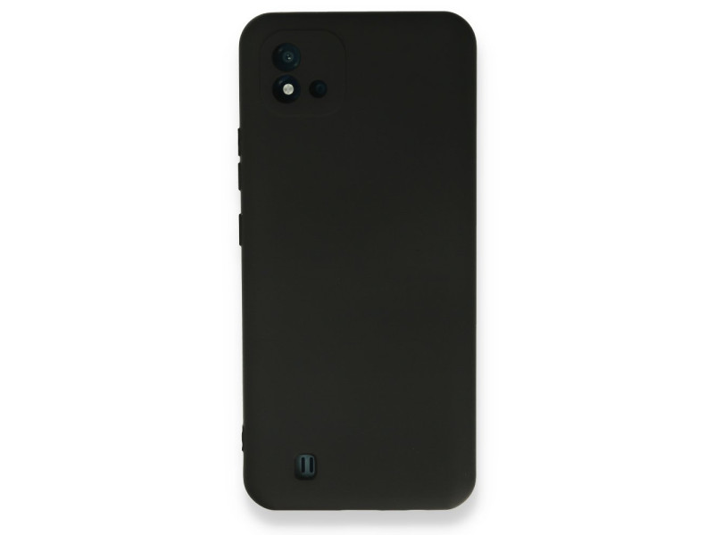 Newface Realme C11 2021 Kılıf Nano içi Kadife Silikon - Siyah