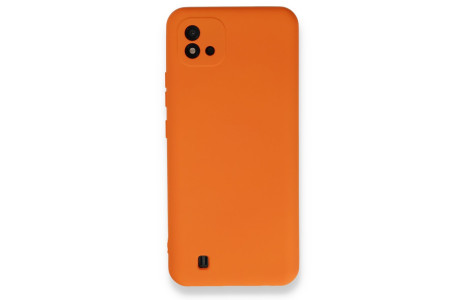 Newface Realme C11 2021 Kılıf Nano içi Kadife Silikon - Turuncu