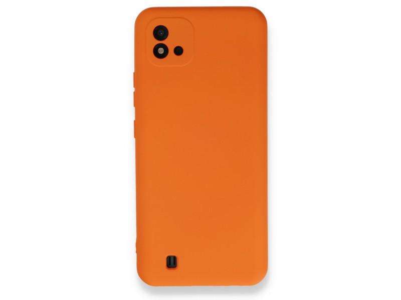 Newface Realme C11 2021 Kılıf Nano içi Kadife Silikon - Turuncu
