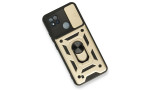 Newface Realme C11 2021 Kılıf Pars Lens Yüzüklü Silikon - Gold