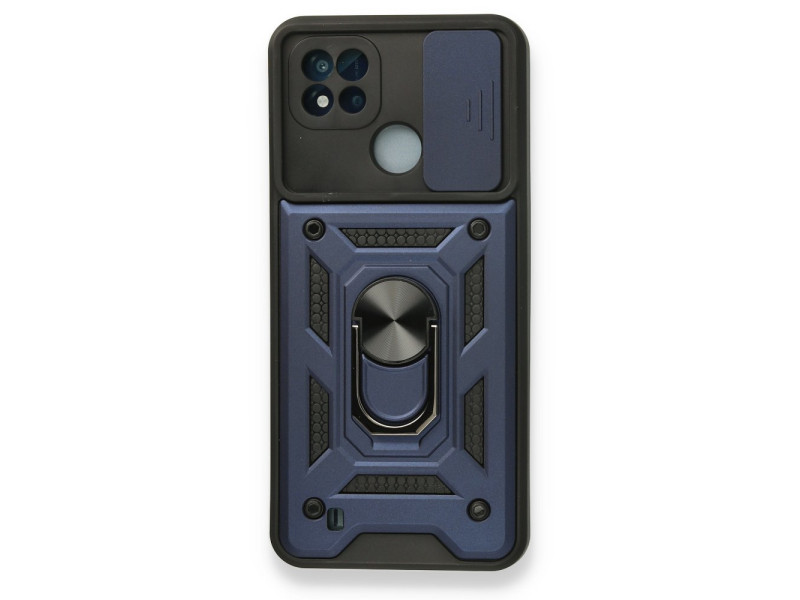 Newface Realme C11 2021 Kılıf Pars Lens Yüzüklü Silikon - Lacivert
