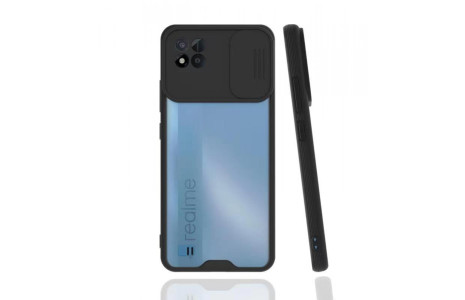 Newface Realme C11 2021 Kılıf Platin Kamera Koruma Silikon - Siyah