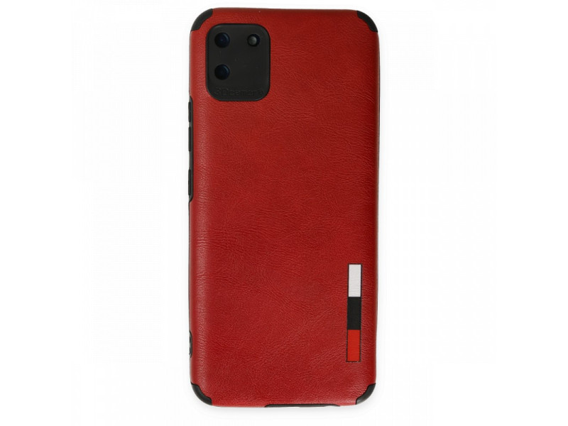 Newface Realme C11 Kılıf Loop Deri Silikon - Kırmızı
