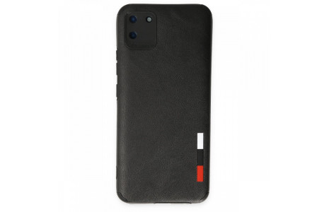 Newface Realme C11 Kılıf Loop Deri Silikon - Siyah