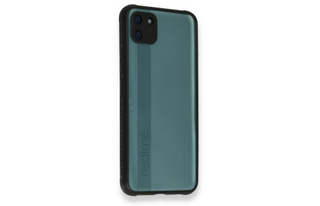 Newface Realme C11 Kılıf Miami Şeffaf Silikon - Siyah