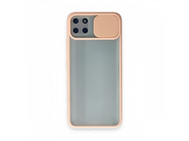 Newface Realme C11 Kılıf Palm Buzlu Kamera Sürgülü Silikon - Pembe