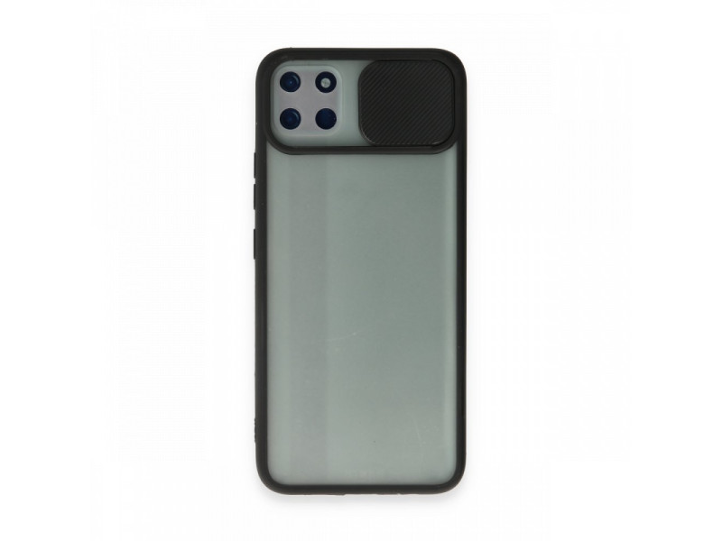 Newface Realme C11 Kılıf Palm Buzlu Kamera Sürgülü Silikon - Siyah