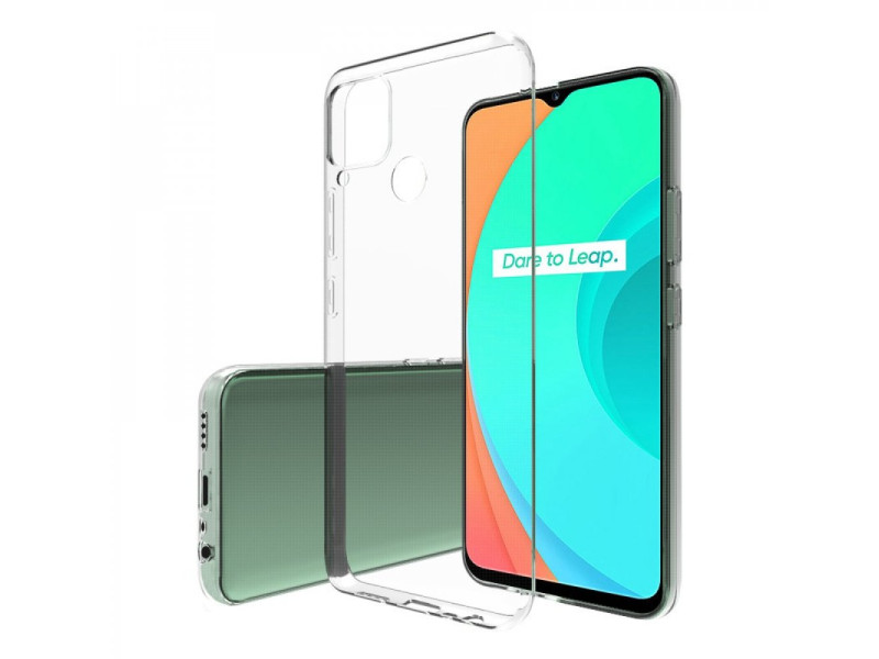 Newface Realme C15 Kılıf Lüx Şeffaf Silikon