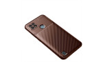 Newface Realme C25s Kılıf Focus Karbon Silikon - Kahverengi