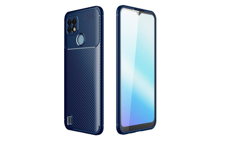 Newface Realme C25s Kılıf Focus Karbon Silikon - Lacivert