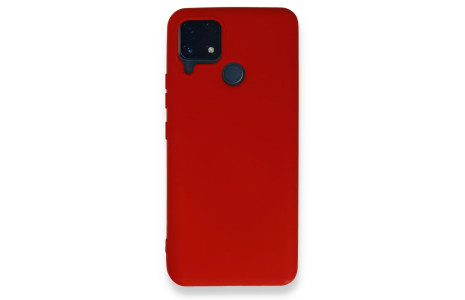 Newface Realme C25s Kılıf Nano içi Kadife Silikon - Kırmızı
