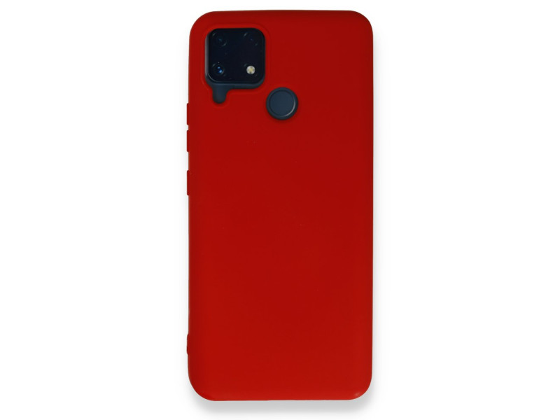 Newface Realme C25s Kılıf Nano içi Kadife Silikon - Kırmızı
