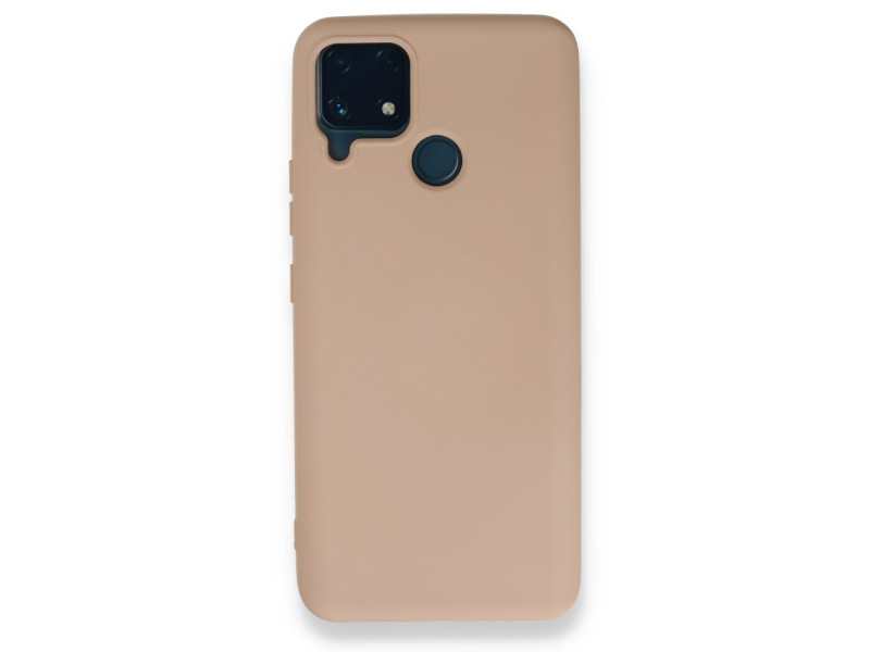 Newface Realme C25s Kılıf Nano içi Kadife Silikon - Pudra