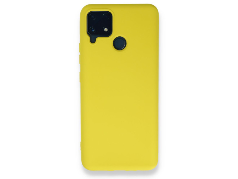 Newface Realme C25s Kılıf Nano içi Kadife Silikon - Sarı