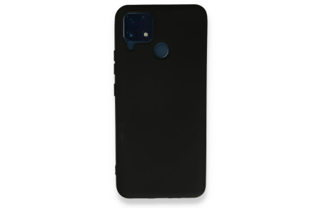 Newface Realme C25s Kılıf Nano içi Kadife Silikon - Siyah