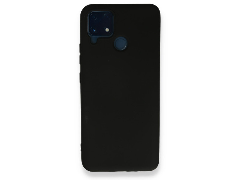 Newface Realme C25s Kılıf Nano içi Kadife Silikon - Siyah