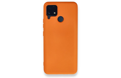Newface Realme C25s Kılıf Nano içi Kadife Silikon - Turuncu